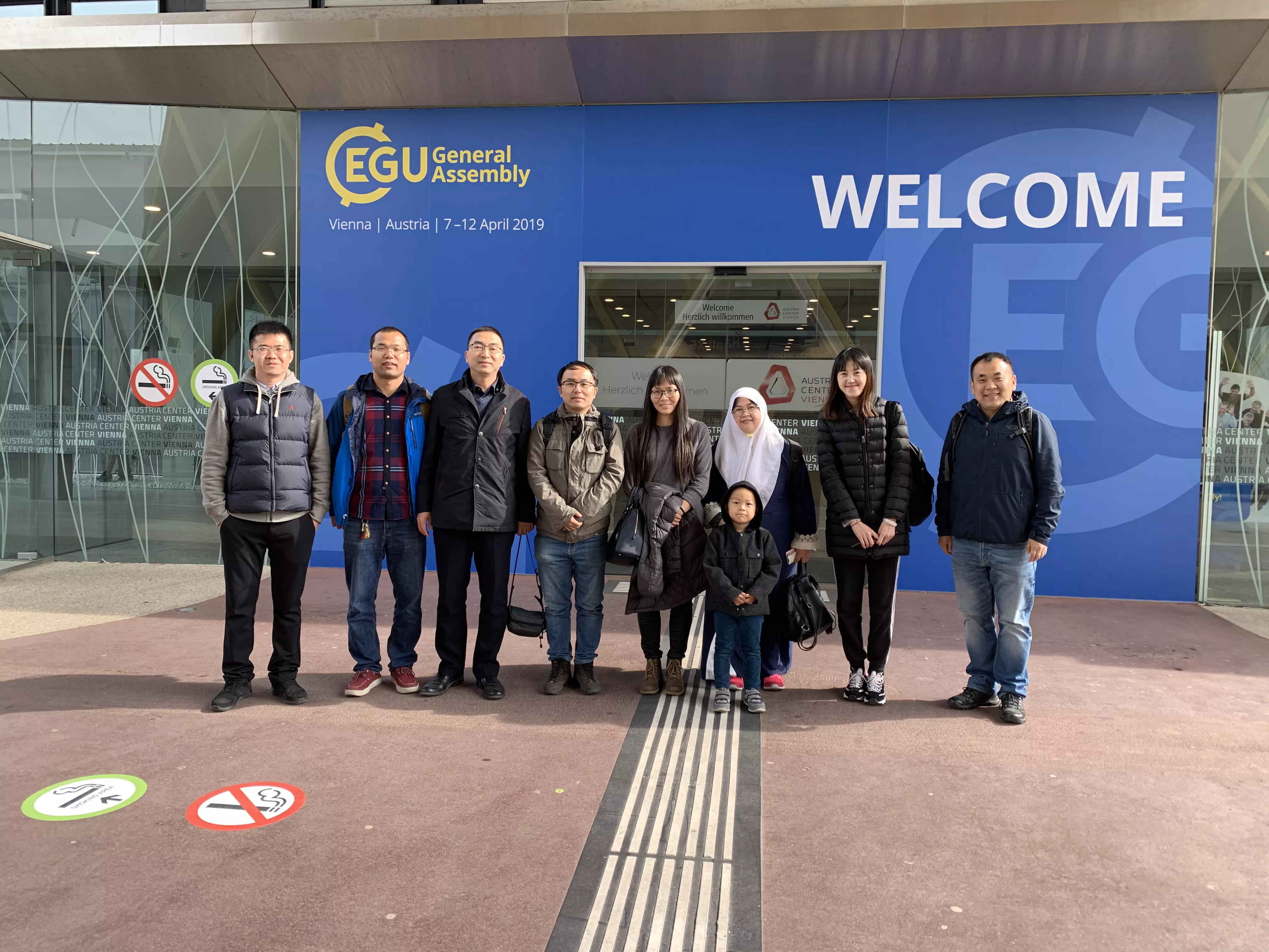 2019年欧洲地学联盟大会（EGU）与部分参会成员合影
